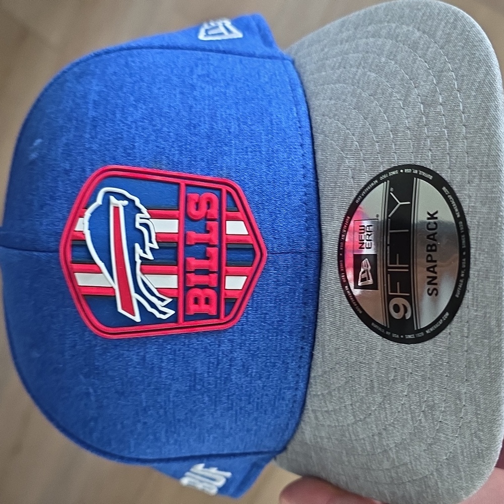 New Era Blue and Gray Team Logo Snapback